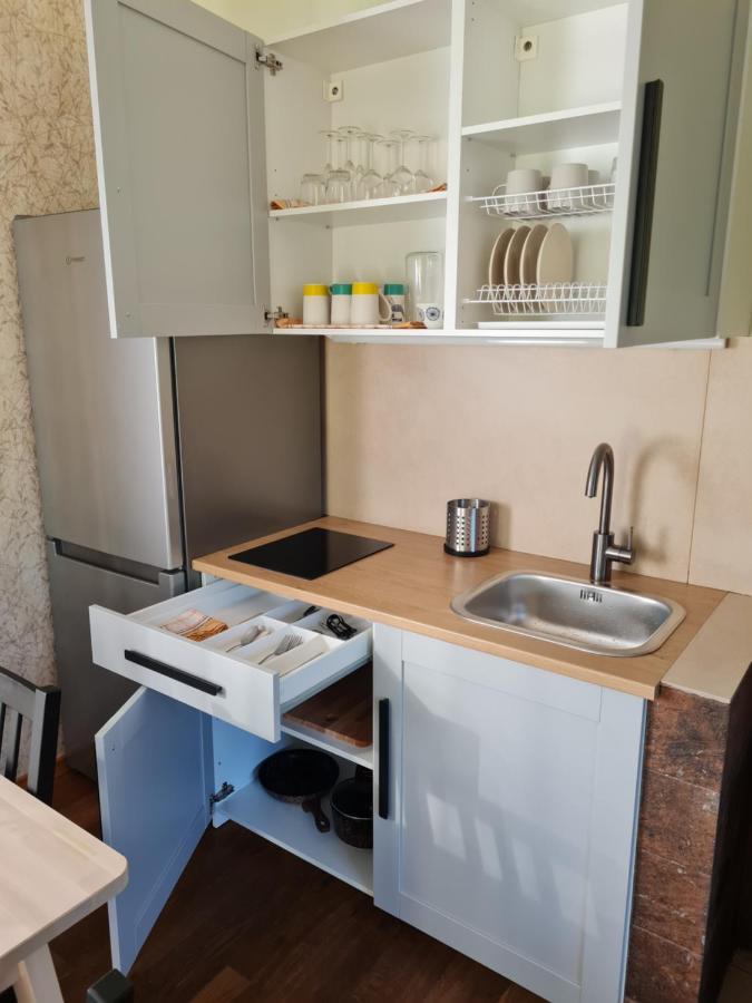 Atostogu Namelis-Pirtis Prie Upes Villa Anykščiai Exteriör bild