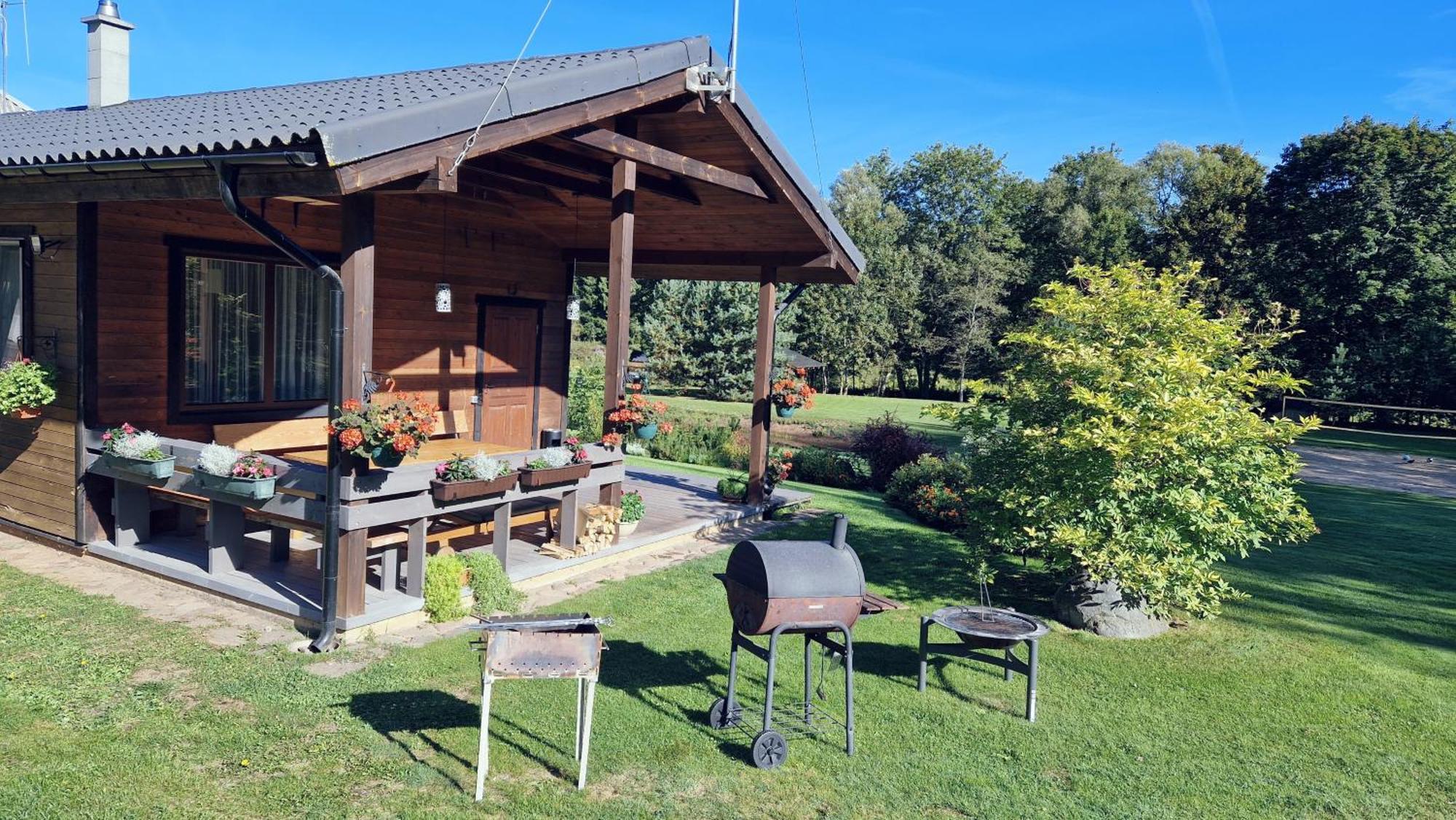Atostogu Namelis-Pirtis Prie Upes Villa Anykščiai Exteriör bild